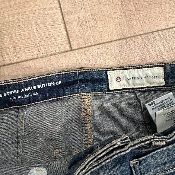 ANTHROPOLOGY ADRIANO GOLDSCHMIED WOMENS JEAN VINTAGE STEVIE ANKLE BUTTON SLIM 26 - Picture 6 of 10